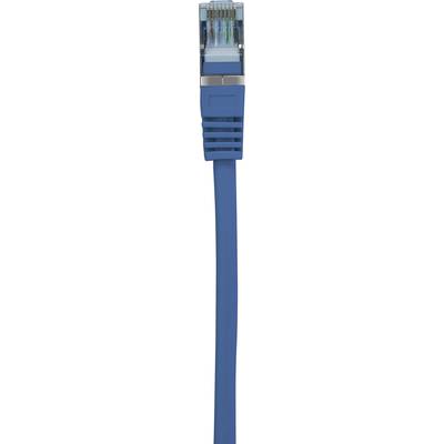 A blue Ethernet cable with an RJ45 connector.
