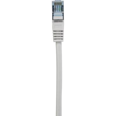 Network cable with RJ45 plug, front view.