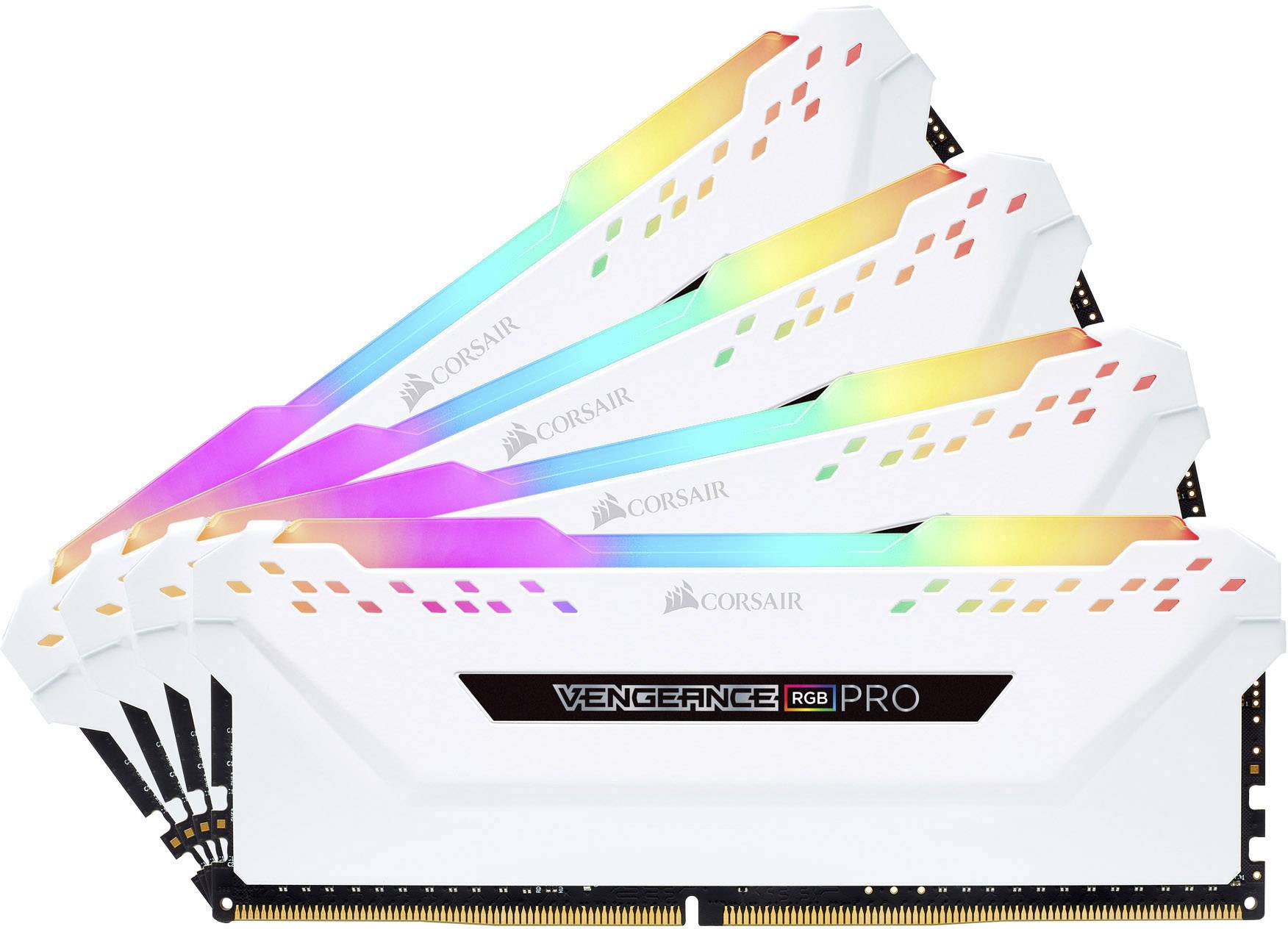Corsair PC RAM kit Vengeance ® RGB PRO CMW32GX4M4A2666C16W 32 GB 4 x 8 GB DDR4 RAM 2666 MHz CL16 18-18-35