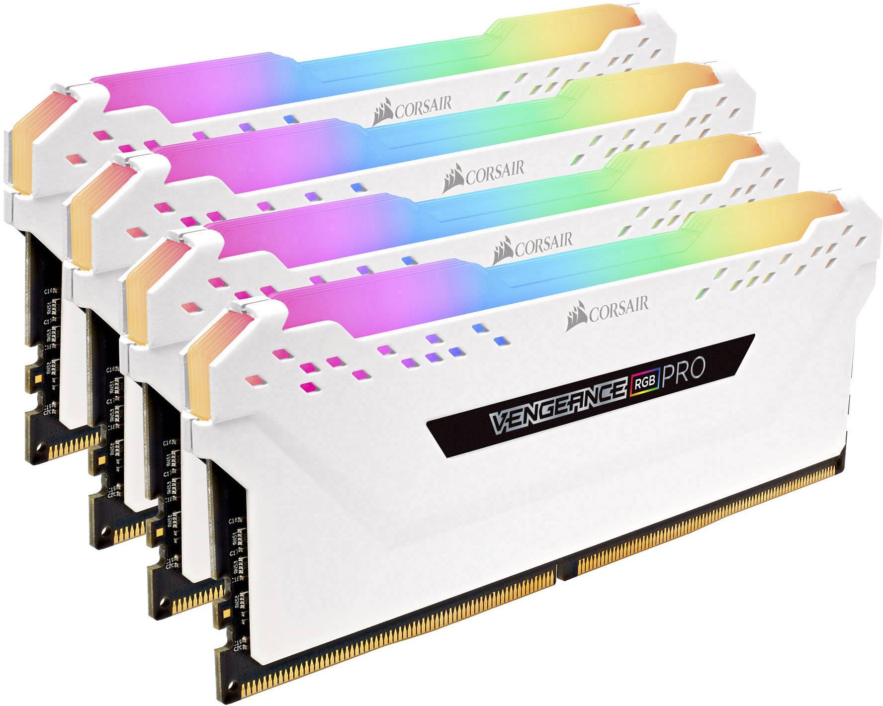 Corsair Pc Ram Kit Vengeance Rgb Pro Cmw32gx4m4c3600c18w 32 Gb 4 X 8 Gb Ddr4 Ram 3600 Mhz Cl18 19 19 39 Conrad Com