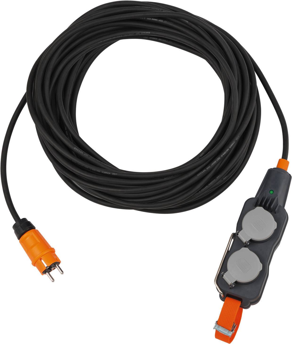 Image of Brennenstuhl professionalLINE 9161250160 Current Cable extension 16 A Black, Orange 25.00 m H07RN-F 3G 1,5 mm²