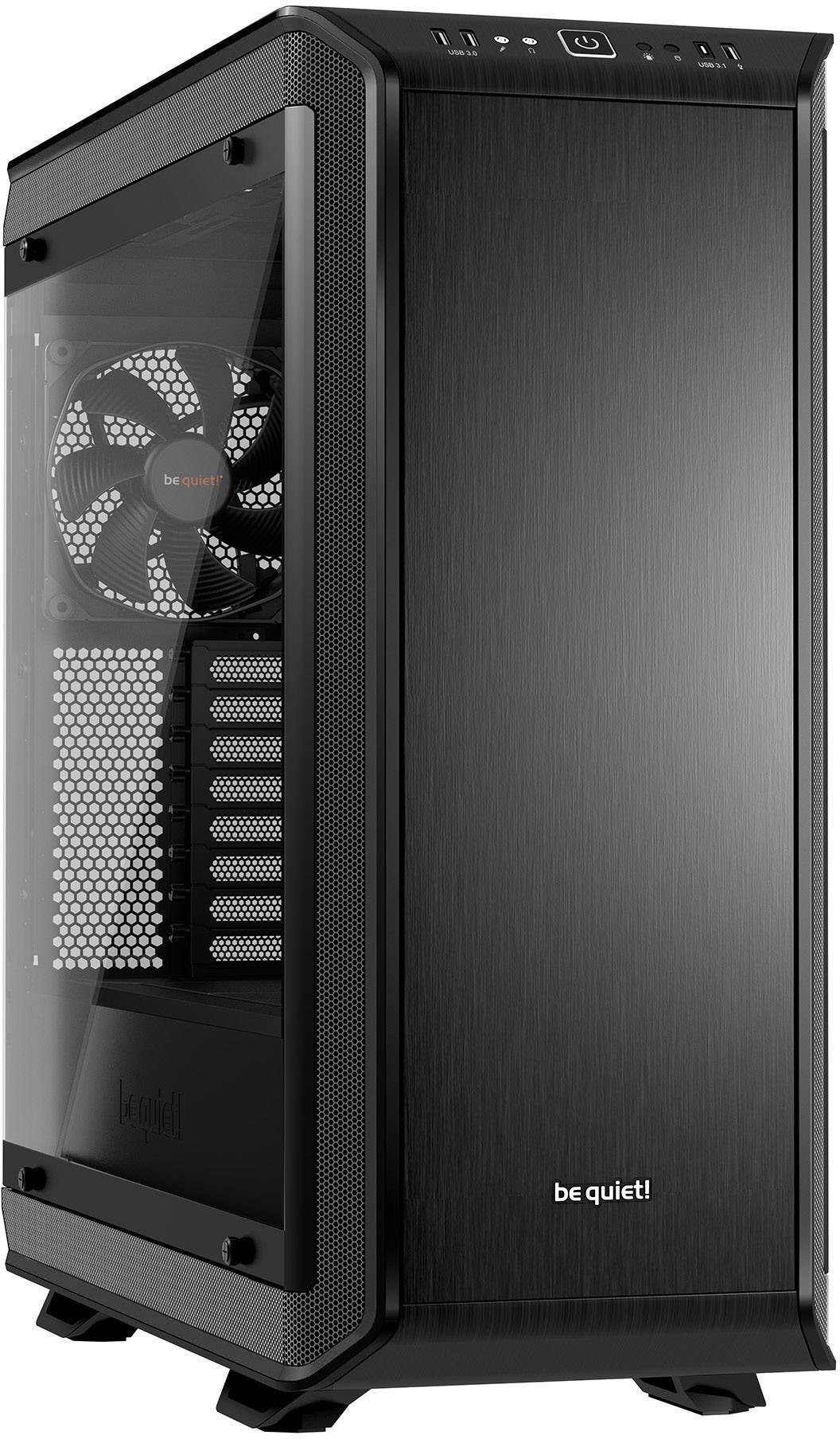 BeQuiet Dark Base Pro 900 Midi tower PC casing, Game console casing Black Insulated, Suitable for AIO water coolers, 3 built-in fans, Window