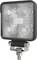 A square LED work light with four visible LED lenses and a central chip, mounted on a metal bracket.