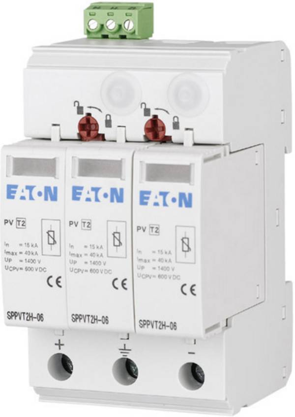 Eaton 176096 SPPVT2H-10-2+PE Surge arrester Surge protection for: Switchboards 15 kA 1 pc(s)