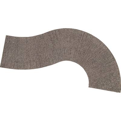 A curved, rectangular grid pattern with fine, uniform lines that depicts a three-dimensional, wave-like form.
