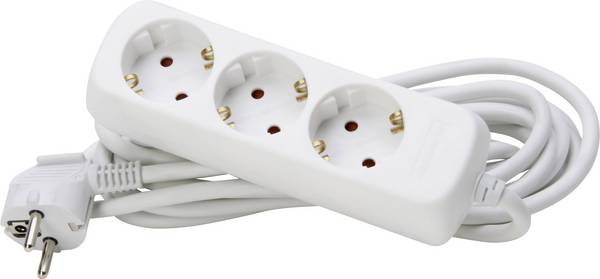 Kopp 128690659 Power strip 3x Arctic white PG connector 1 pc(s)