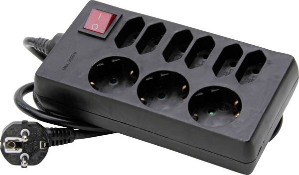 Kopp 129805005 Power strip (+ switch) 9x Black PG connector 1 pc(s)