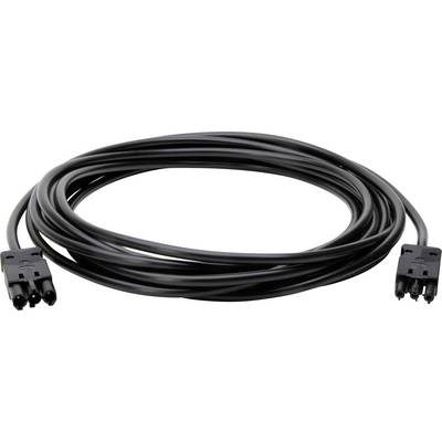 Black extension lead with two identical plugs at the ends, typically used for electrical equipment.