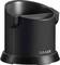 A black coffee grounds container with 'GRAEF' printed on the front, cylindrical in shape, with a modern and minimalist design.
