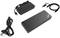 ThinkPad docking station with power adapter, power cable and USB cables. Suitable for connecting multiple devices to a laptop.