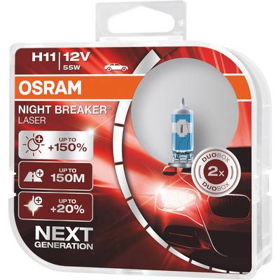 2x Osram H11 12V 64211NL-2HB NIGHT BREAKER LASER 150% BOMBILLAS DE FARO