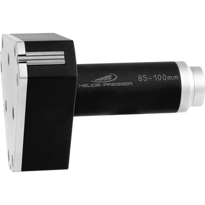 Precision measuring instrument with black body and silver metal tip, marked with '85-100 mm' and 'Helios-Preisser'.