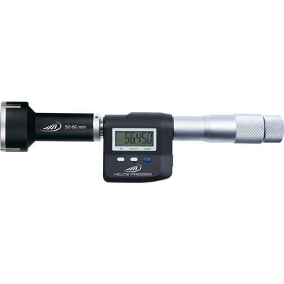 Digital micrometre with LCD display shows 56.450 mm. For precise measurements in tool or mechanical engineering.