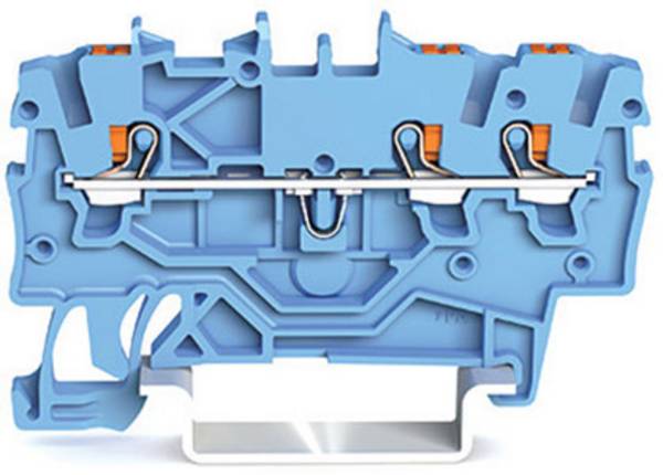 WAGO 2200-1304 Continuity 3.50 mm Push-in connector  Blue 100 pc(s)