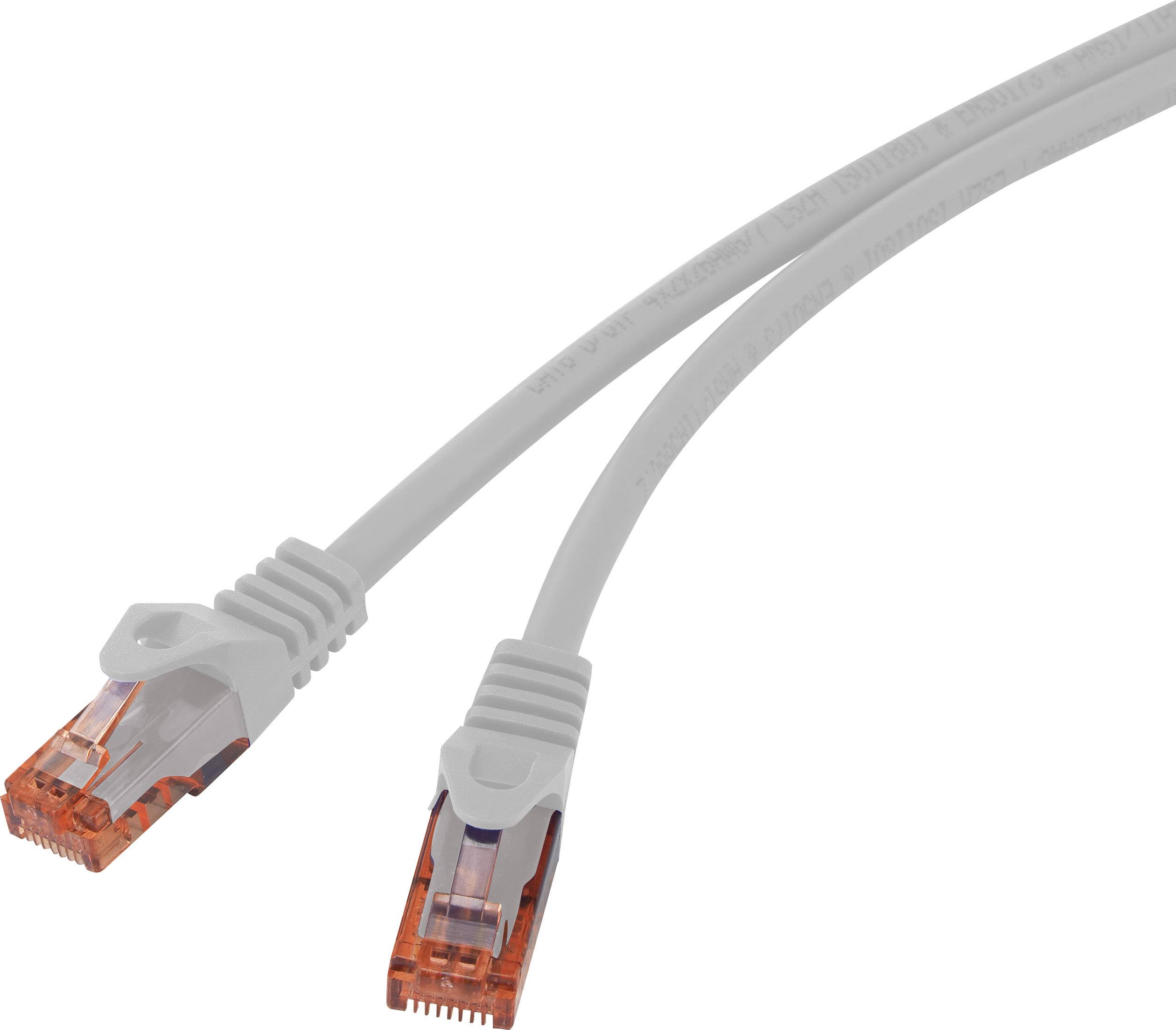 Two Ethernet cables with orange connectors, lying side by side, against a neutral background.
