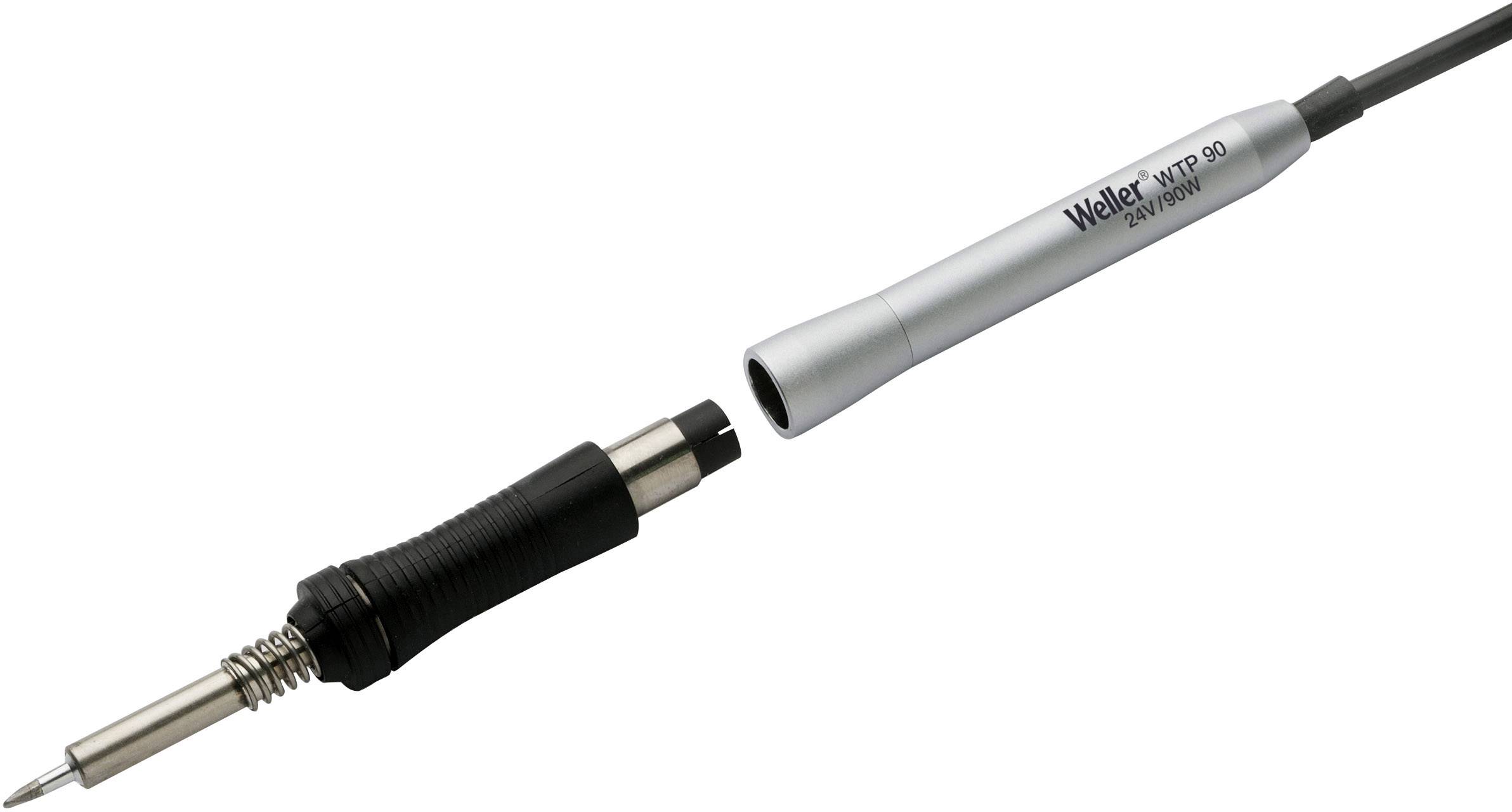 Soldering iron and handle of a soldering tool with the marking 'Weller WTP 90'. A tool for precise soldering work.