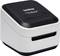 A compact, black and white label printer by the brand 'Brother'. Ideal for colour label printing, model VC-500W.