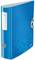 Blue Lever Arch File with label on the spine and lever arch mechanism, suitable for document archiving.
