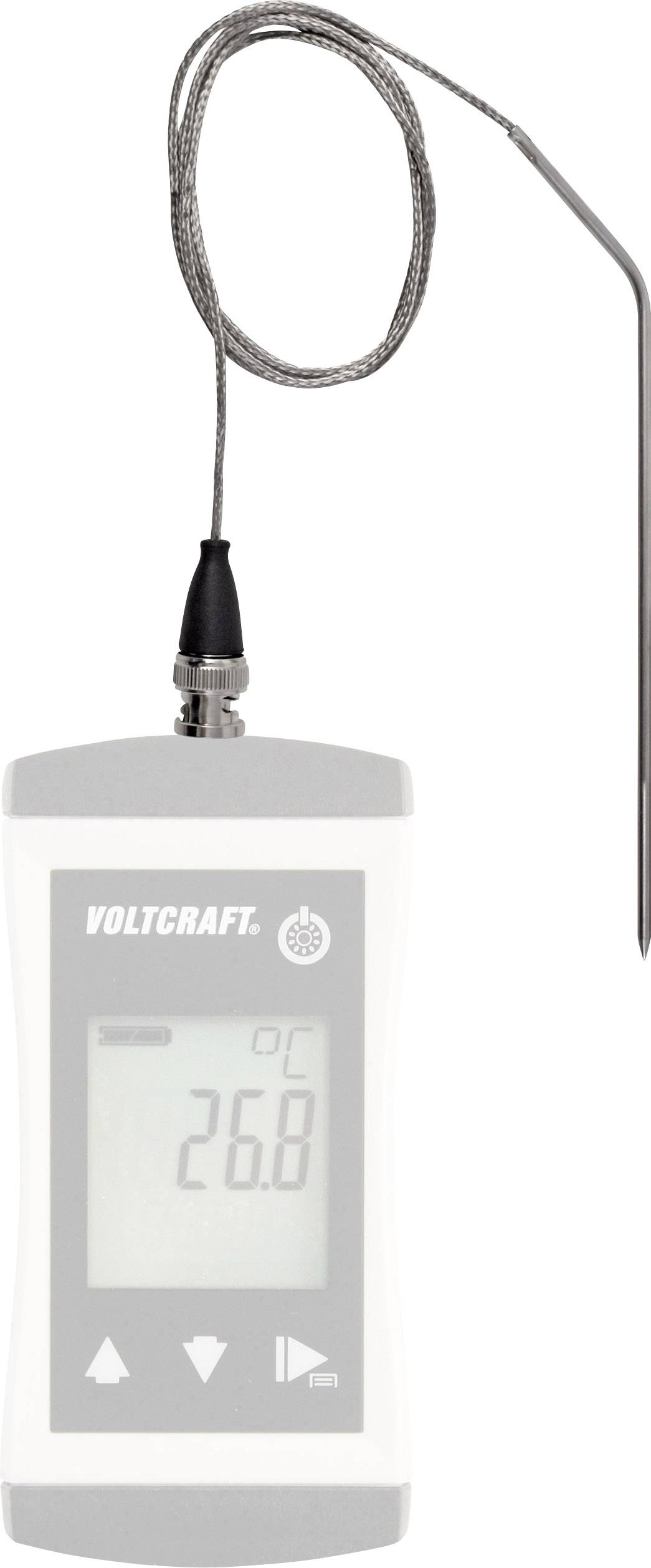 Digital thermometer with cable probe shows 26.8 degrees Celsius. Suitable for precise temperature measurements in various environments.