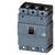A three-pole Siemens circuit breaker, grey, with switch lever in the centre, suitable for industrial applications.