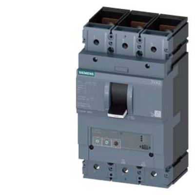 A three-pole protective switch from Siemens for electrical installations, grey, suitable for industrial applications.