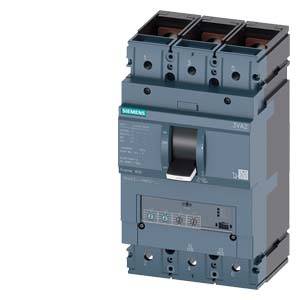 Siemens three-pole circuit breaker with toggle switch, suitable for industrial electrical distributions.
