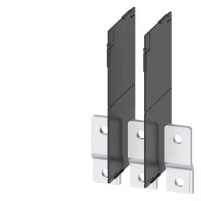 Two black, vertical metal angles on white plinths, used for fixing or supporting in construction applications.
