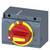 A grey and red Siemens load break switch with ON/OFF markings, used for controlling electrical circuits.