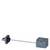 An infrared temperature sensor with a compact measuring head and removable electronics housing, suitable for industrial applications.
