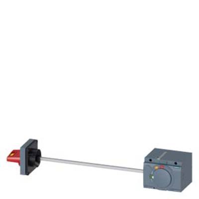 A long lever arm connects a safety switch with a red handle. The switch has indicator lights and a rotary selector switch.