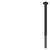 A long, black screw bolt with a hexagonal head and a partially threaded shaft, isolated on a white background.
