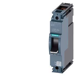 A Siemens circuit breaker. It is a grey, rectangular device with a switch in the centre. Used in electrical systems.