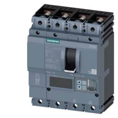 A Siemens circuit breaker, model 3VA2, grey and black, with labels and switching mechanism in the centre, is used to protect electrical systems.