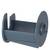 Grey plastic housing with two open ends and a cylindrical connector on one side. Used for cable assembly.