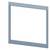 A simple rectangular metal frame without content or glass, potentially suitable for a window or picture frame.