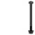 Long black screw with nut collar, standing vertically.