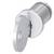 Silver cylinder lock with an oval key. Suitable for door or furniture locks.