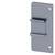 Metal wall-mounting bracket with two long slots, suitable for holding flat objects or tools.