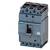 A Siemens circuit breaker with three poles, suitable for industrial applications to interrupt electrical circuits during overload conditions.
