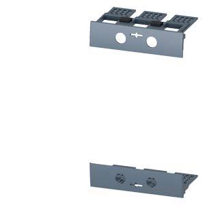 Two metal clips, arranged one on top of the other. Both have round openings and plus-minus markings in the centre.