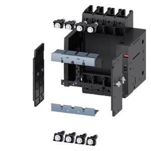 Exploded diagram of an electronic enclosure with multiple removable parts. Shows assembly and arrangement of components.