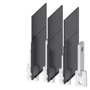 Three slender, upright leaves in a mechanical mounting, which could be part of a machine or device.