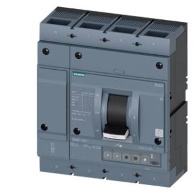 '3VA main switch by Siemens', a grey, rectangular circuit breaker with detailed labelling and technical connections.
