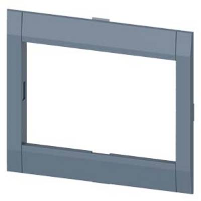 Blue rectangular frame with vertical and horizontal bars, open in the centre.