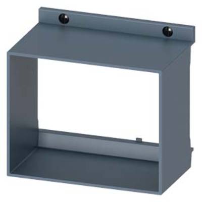 Metal bracket for wall mounting with a rectangular opening, suitable for fixing devices or accessories to the wall.