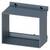 Metal bracket for wall mounting with a rectangular opening, suitable for fixing devices or accessories to the wall.