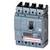 A blue Siemens circuit breaker with four terminals. It is designed for the protection of electrical circuits.