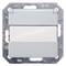 Light switch in a metal casing, suitable for wall mounting. Surfaces are made of plastic and metal.
