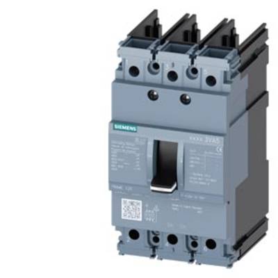 High-performance, grey Siemens circuit breaker with toggle switch and technical specifications, suitable for industrial applications.