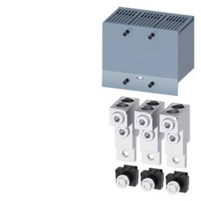 'Automation system module with four interconnected motor protective switches, grey and white, for industrial applications.'